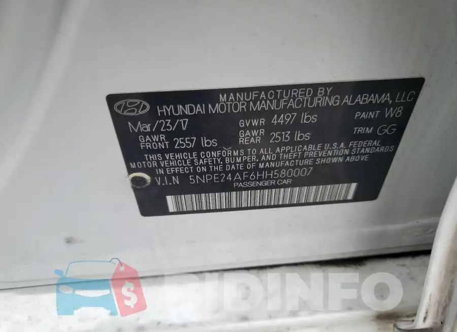 5NPE24AF6HH580007 Photo# 12