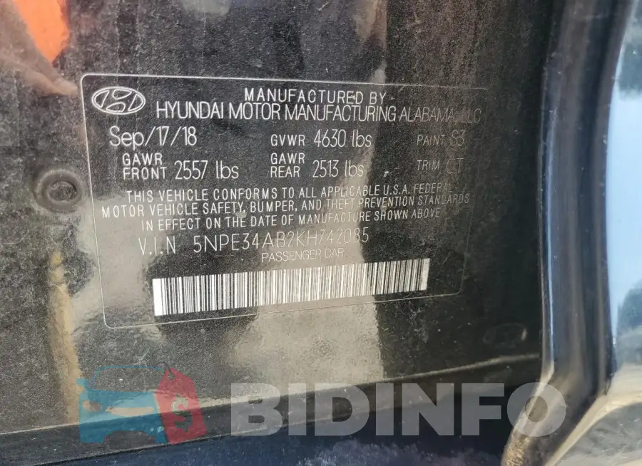 5NPE34AB2KH742085 Photo# 12