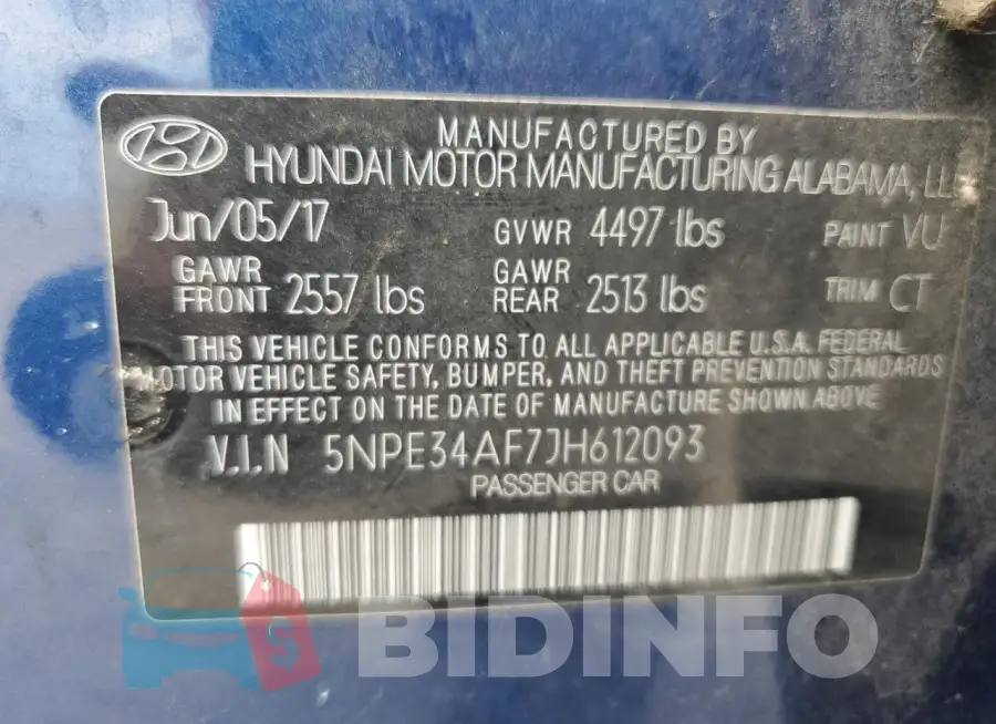 5NPE34AF7JH612093 Photo# 13