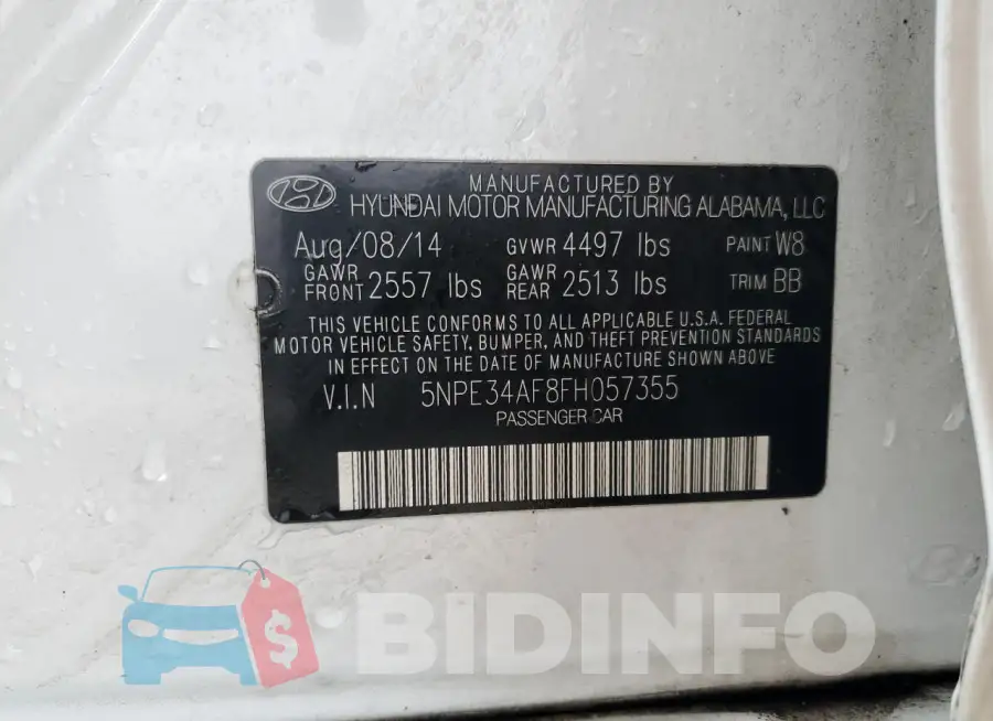 5NPE34AF8FH057355 Photo# 12