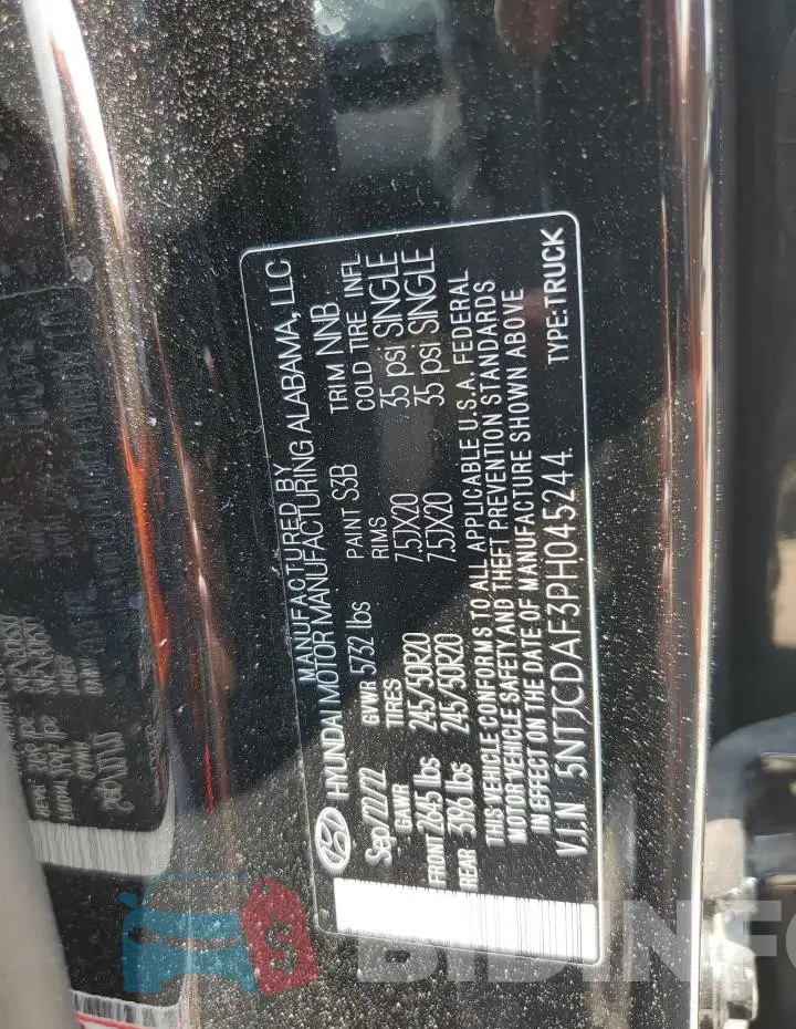 5NTJCDAF3PH045244 Photo# 12