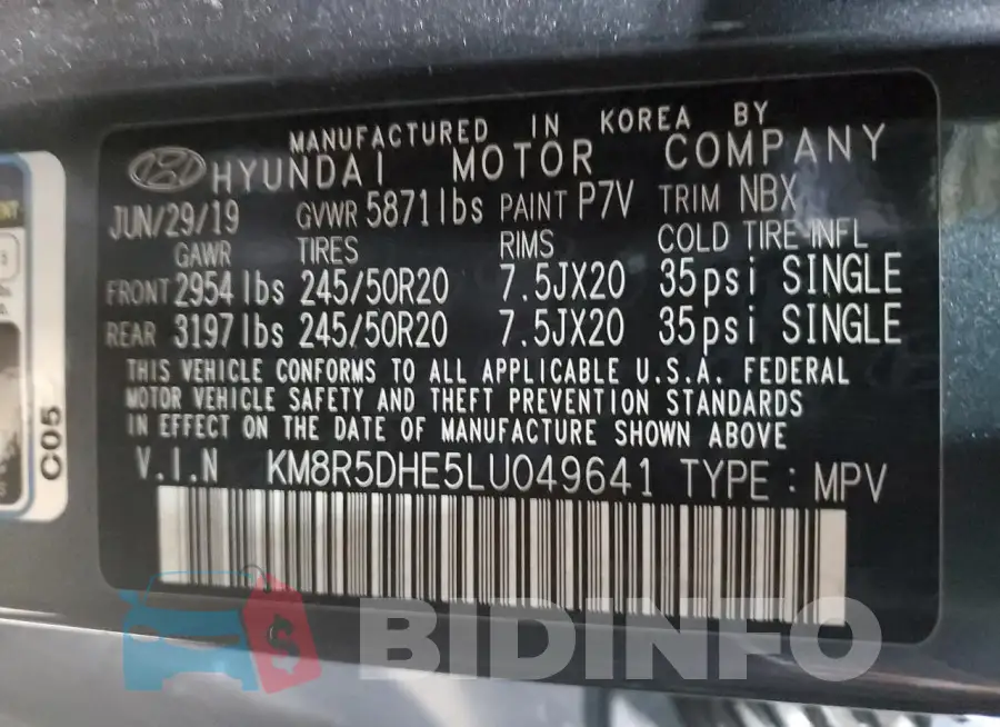 KM8R5DHE5LU049641 Photo# 14