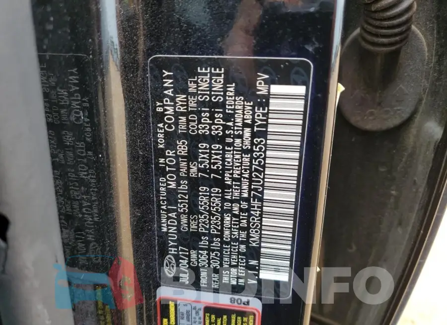 KM8SR4HF7JU275353 Photo# 13