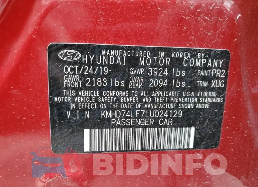 KMHD74LF7LU024129 Photo# 12