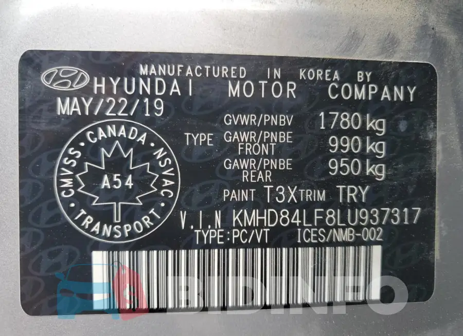 KMHD84LF8LU937317 Photo# 12