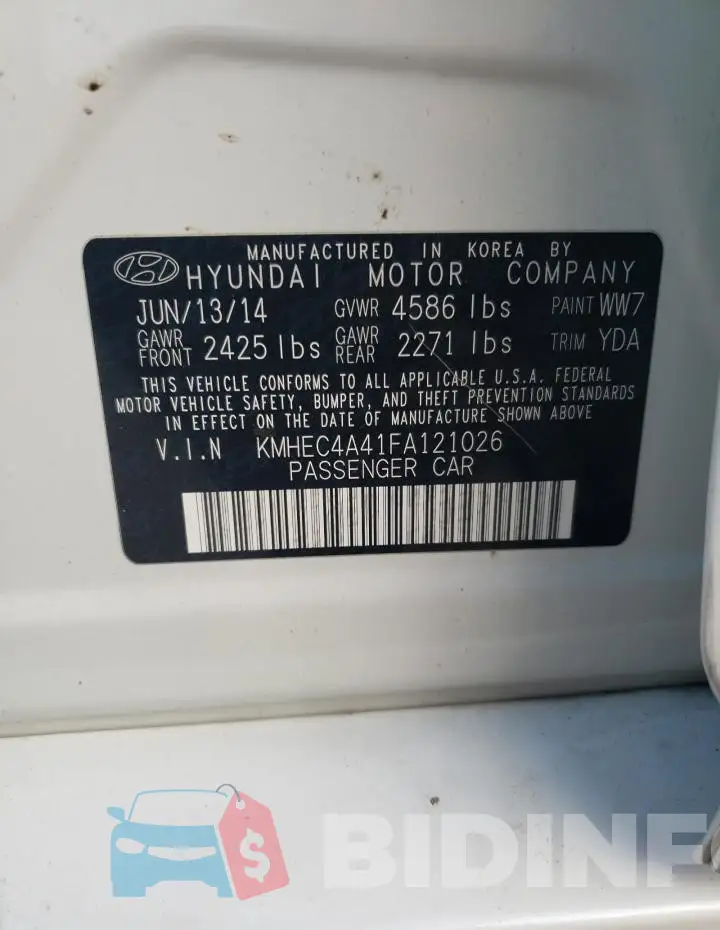 KMHEC4A41FA121026 Photo# 13