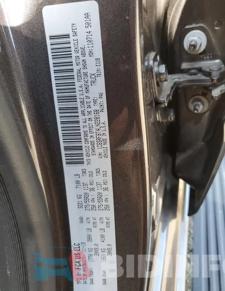 1C6SRFBT4LN228168 Photo# 12