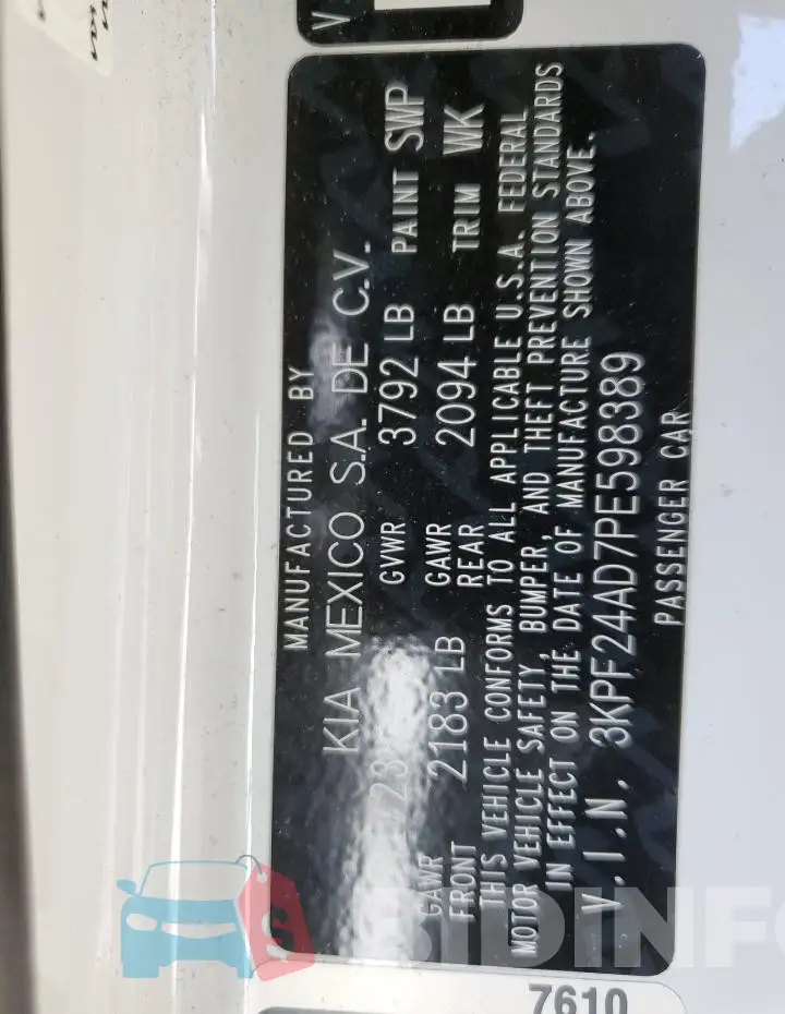 3KPF24AD7PE598389 Photo# 12
