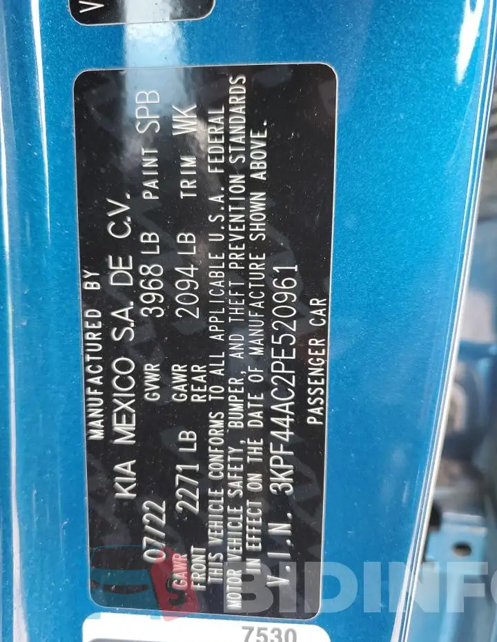 3KPF44AC2PE520961 Photo# 13