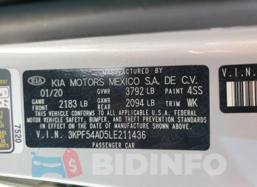 3KPF54AD5LE211436 Photo# 13