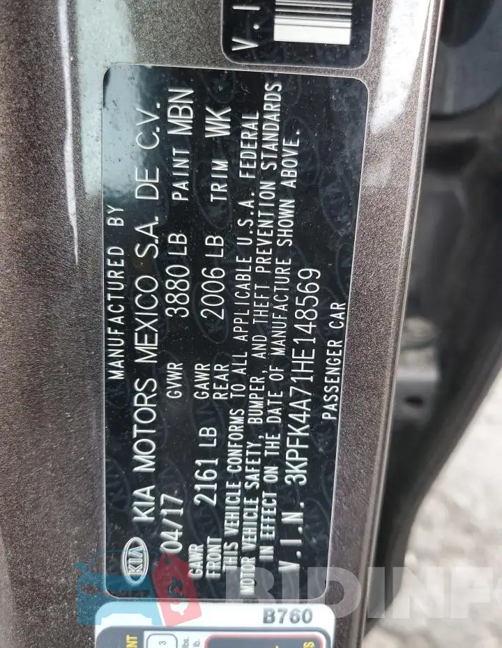 3KPFK4A71HE148569 Photo# 13