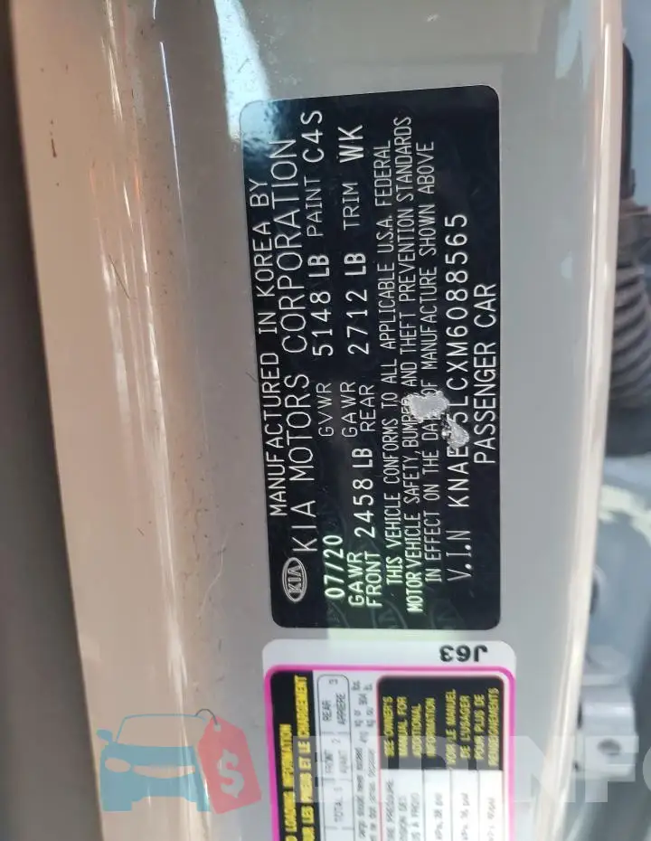 KNAE55LCXM6088565 Photo# 12