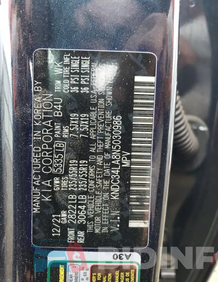 KNDC34LA8N5030986 Photo# 13