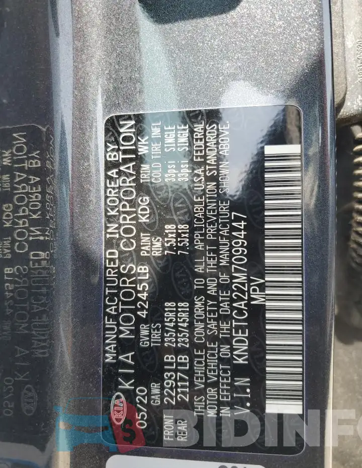 KNDETCA22M7099447 Photo# 13