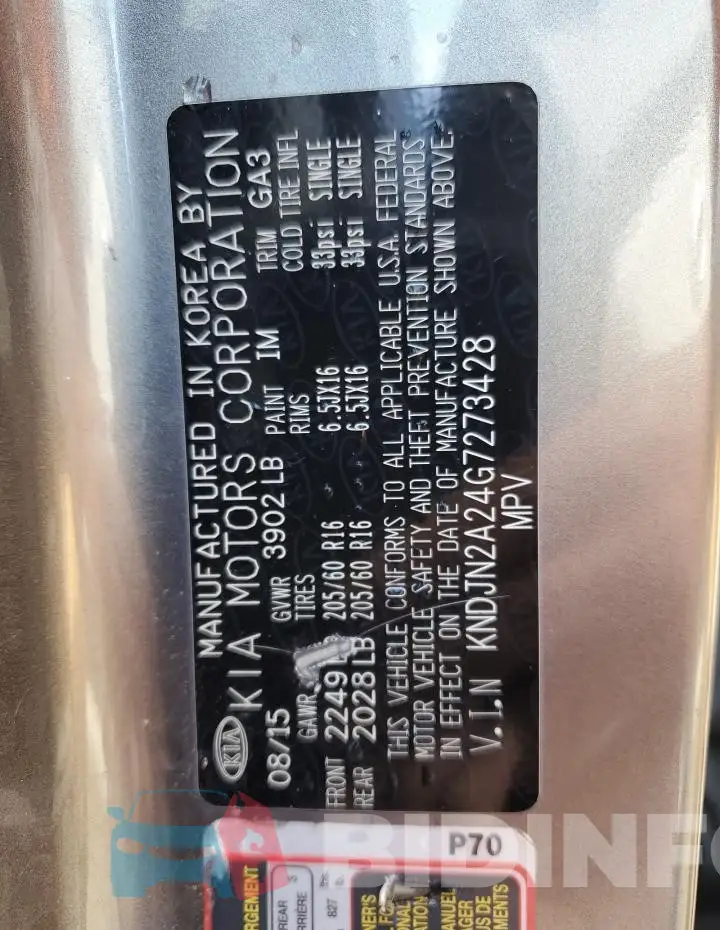 KNDJN2A24G7273428 Photo# 12