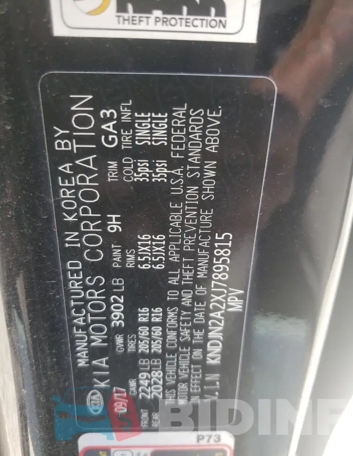 KNDJN2A2XJ7895815 Photo# 13