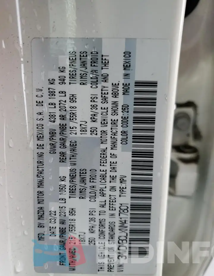 3MVDMBCLXNM417801 Photo# 13
