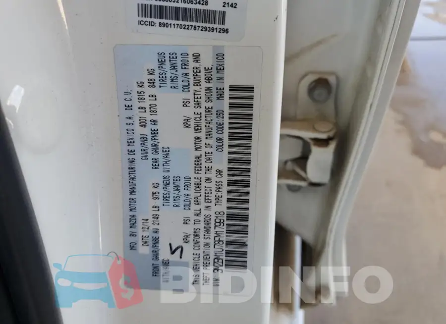 3MZBM1U78FM179918 Photo# 12