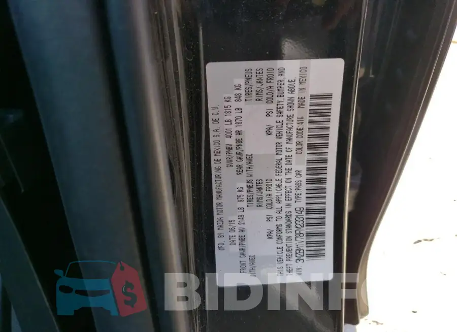 3MZBM1V78FM233149 Photo# 12