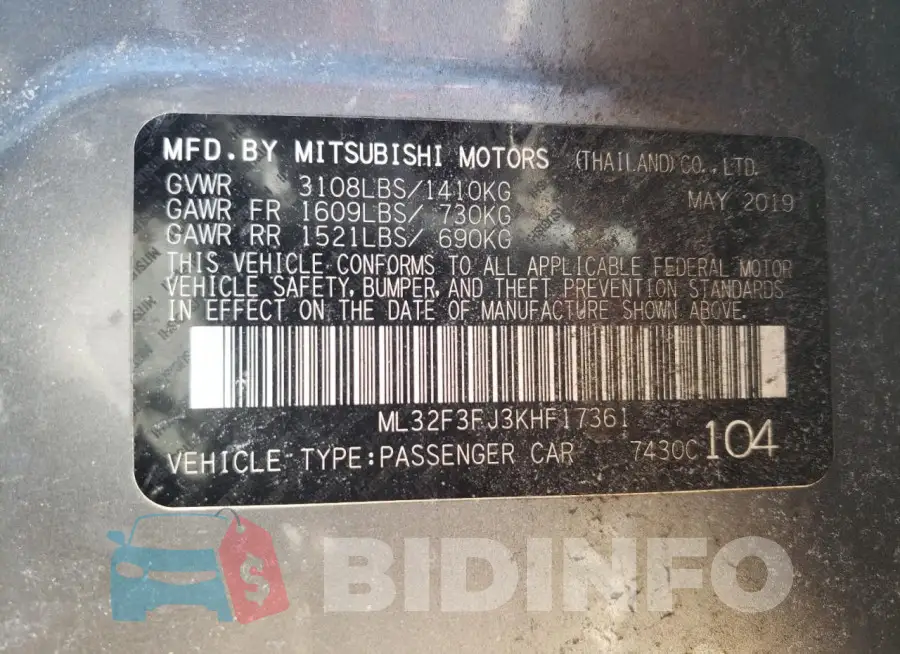 ML32F3FJ3KHF17361 Photo# 13