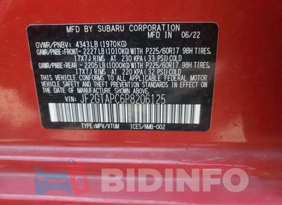 JF2GTAPC6P8206125 Photo# 12