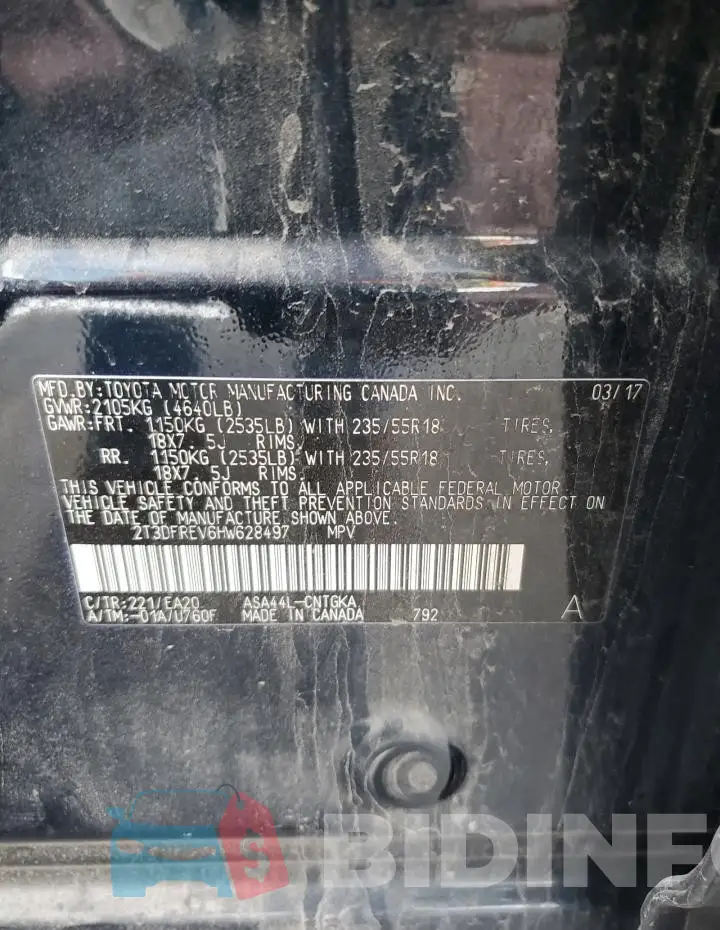 2T3DFREV6HW628497 Photo# 13