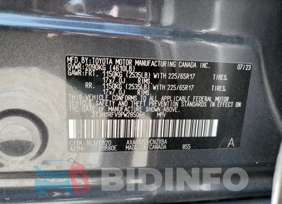 2T3H1RFV9PW285066 Photo# 13