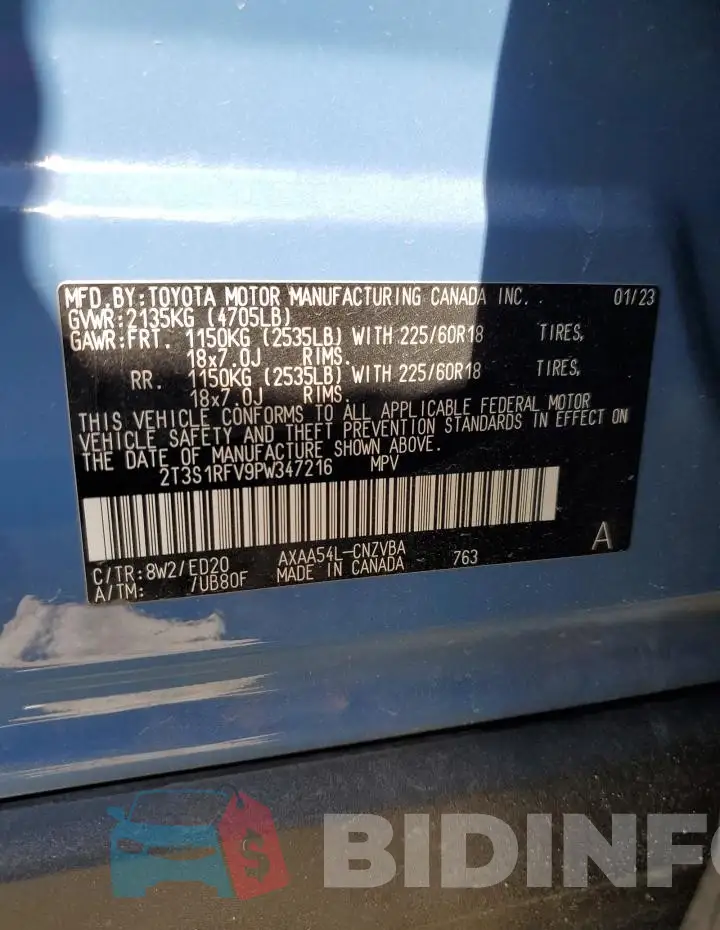 2T3S1RFV9PW347216 Photo# 13