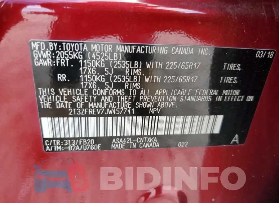 2T3ZFREV7JW457741 Photo# 13
