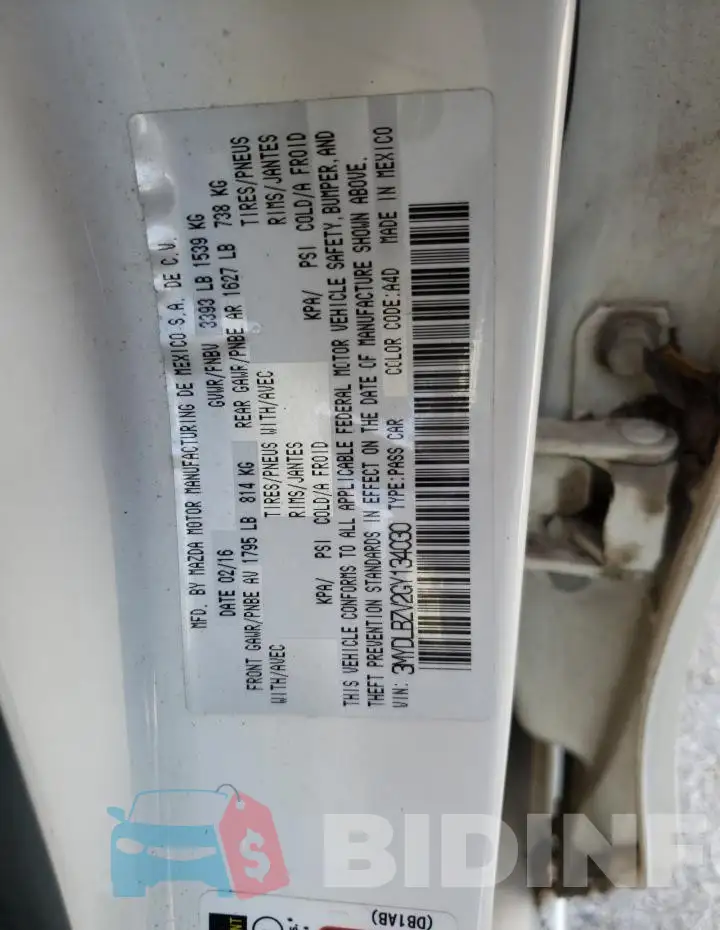3MYDLBZV2GY134030 Photo# 12