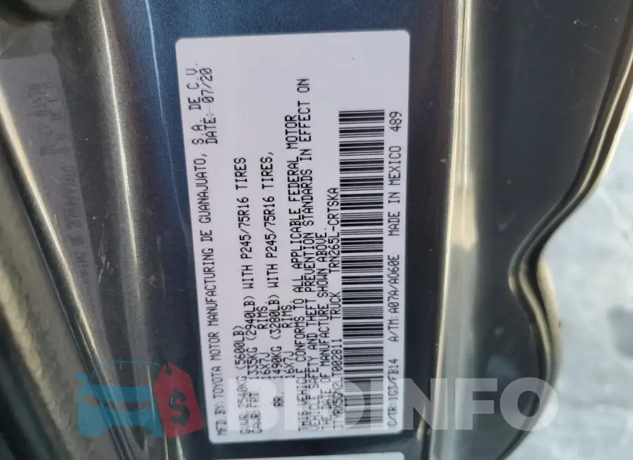 3TYRX5GN2LT002811 Photo# 12