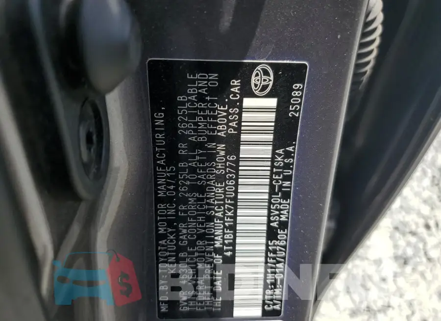 4T1BF1FK7FU063776 Photo# 12