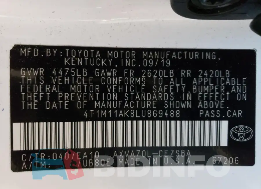 4T1M11AK8LU869488 Photo# 12