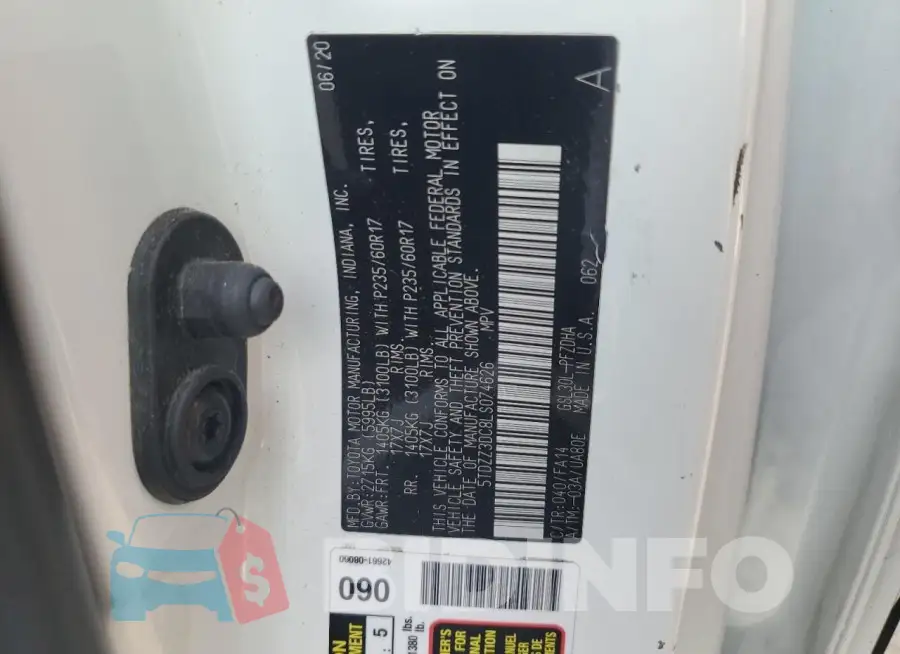 5TDZZ3DC8LS074626 Photo# 14