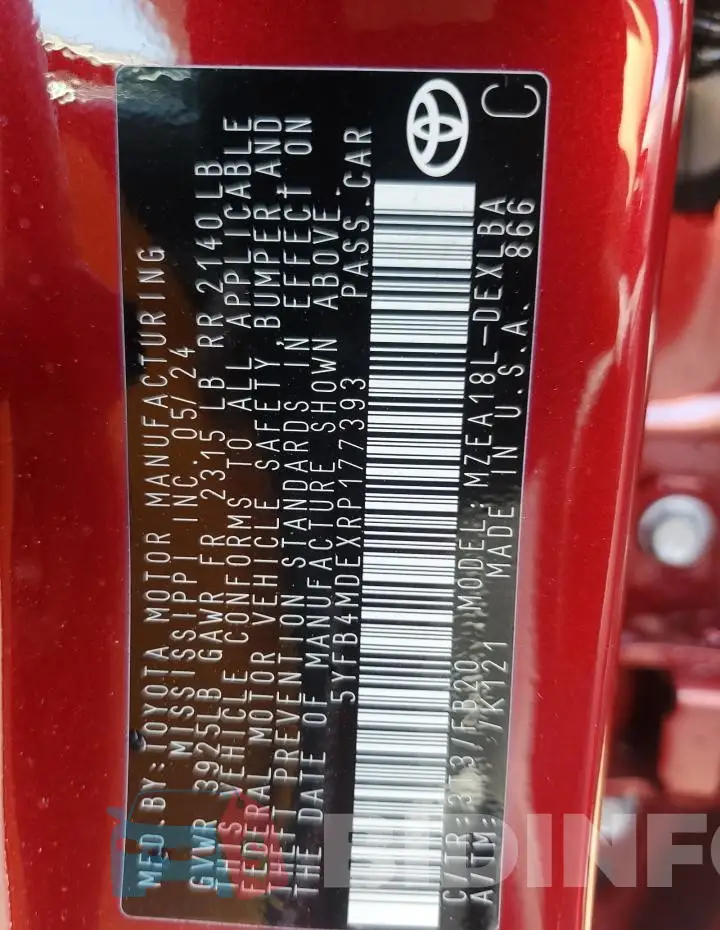 5YFB4MDEXRP177393 Photo# 12