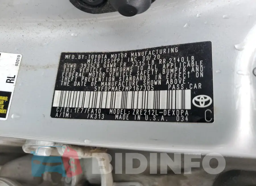 5YFDPMAE7MP167305 Photo# 12