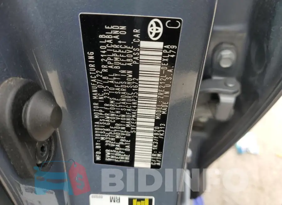 5YFEPMAE4NP351672 Photo# 12