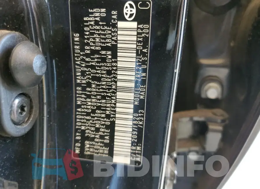5YFEPMAE7MP232481 Photo# 12