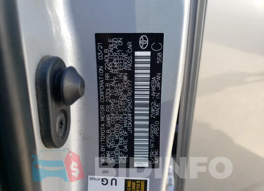 JTDKAMFP2M3190177 Photo# 13