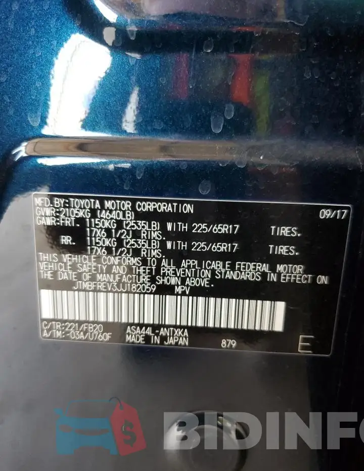JTMBFREV3JJ182059 Photo# 12