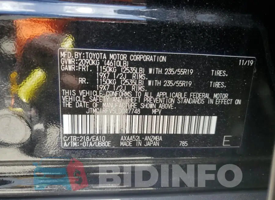 JTMC1RFV5LD047748 Photo# 12