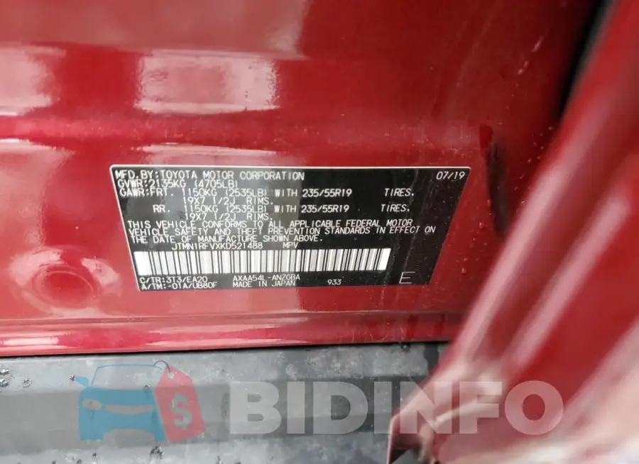 JTMN1RFVXKD521488 Photo# 12