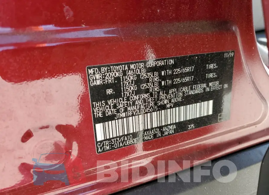JTMW1RFV2LD045615 Photo# 14