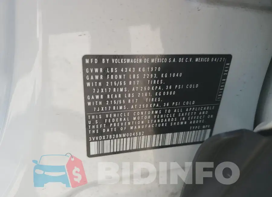 3VVDX7B28NM004582 Photo# 13