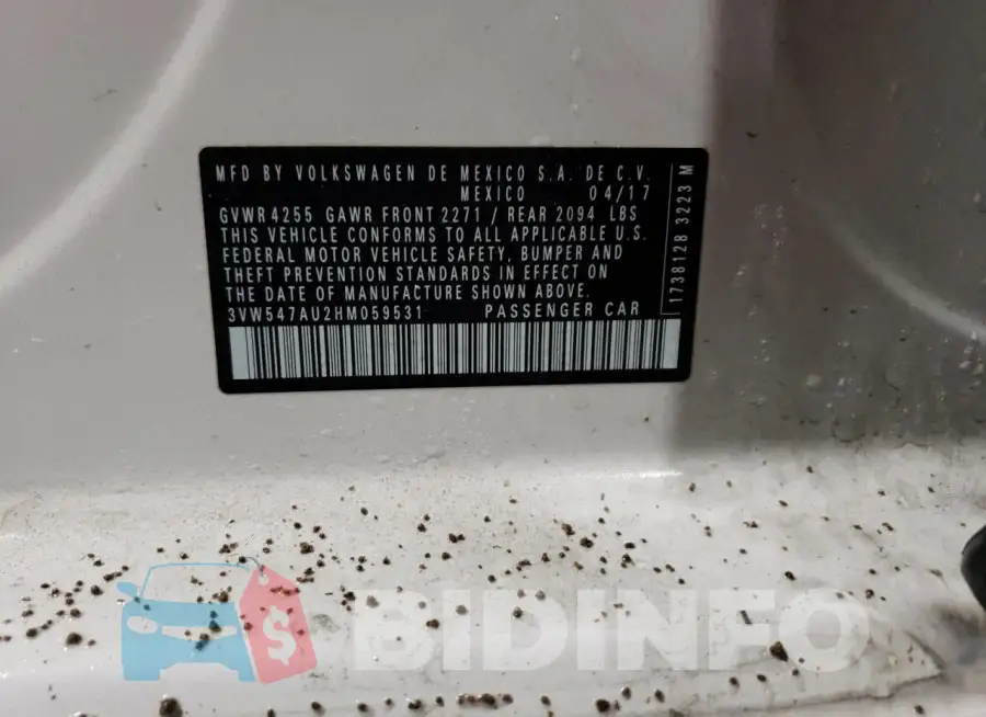 3VW547AU2HM059531 Photo# 13