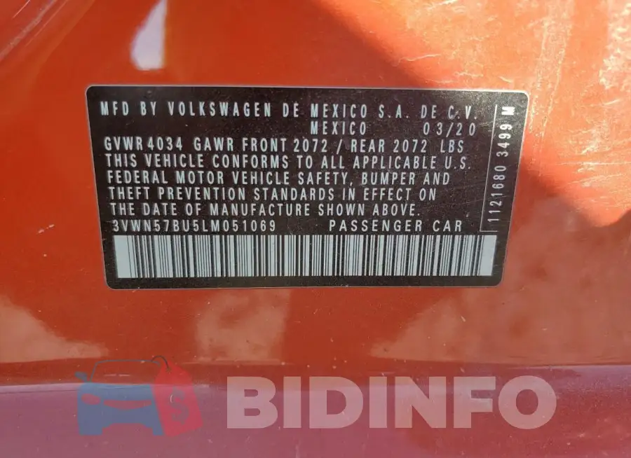 3VWN57BU5LM051069 Photo# 12