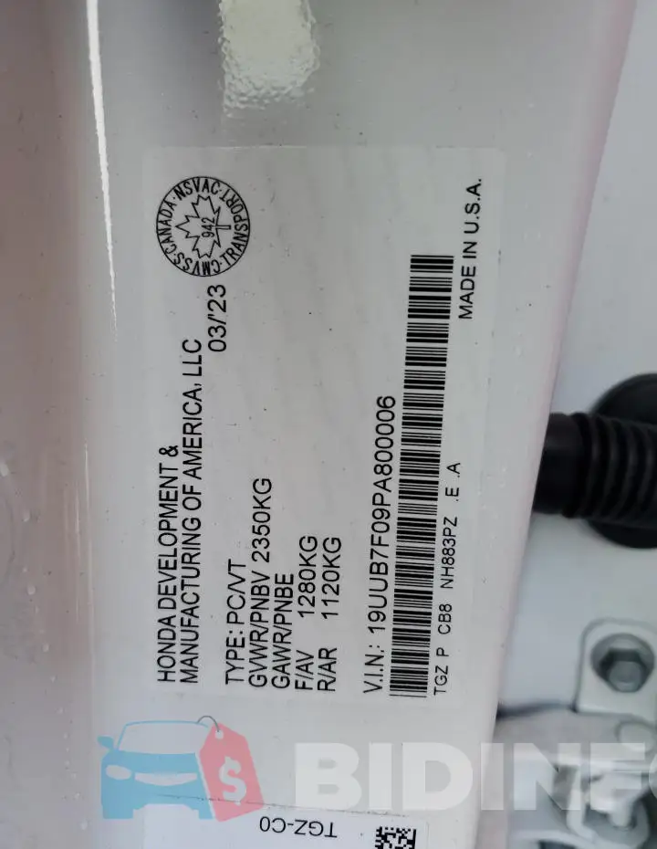 19UUB7F09PA800006 Photo# 12