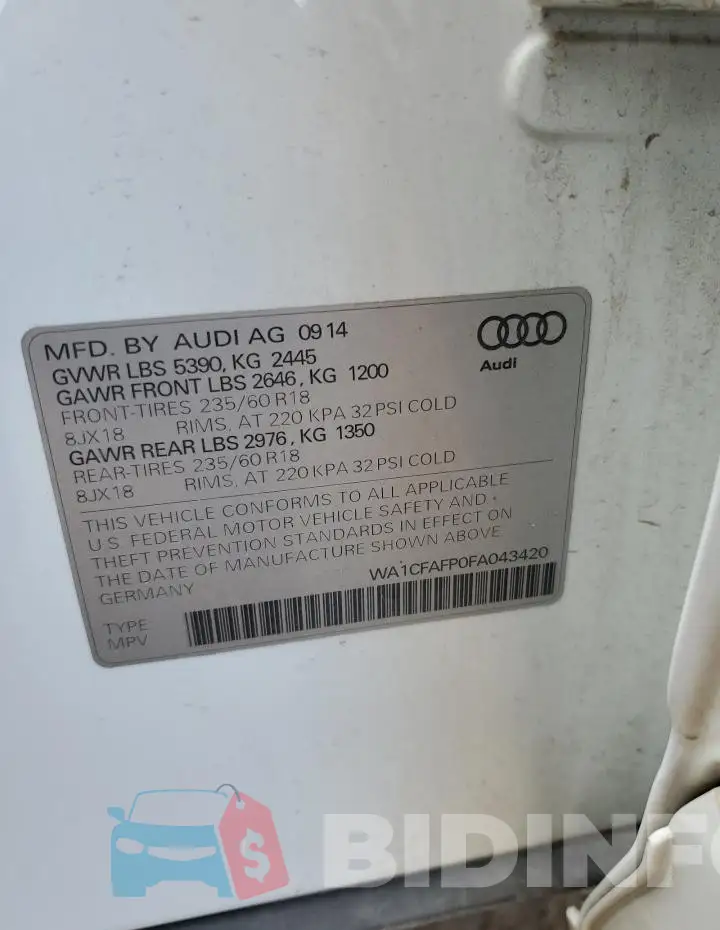 WA1CFAFP0FA043420 Photo# 13
