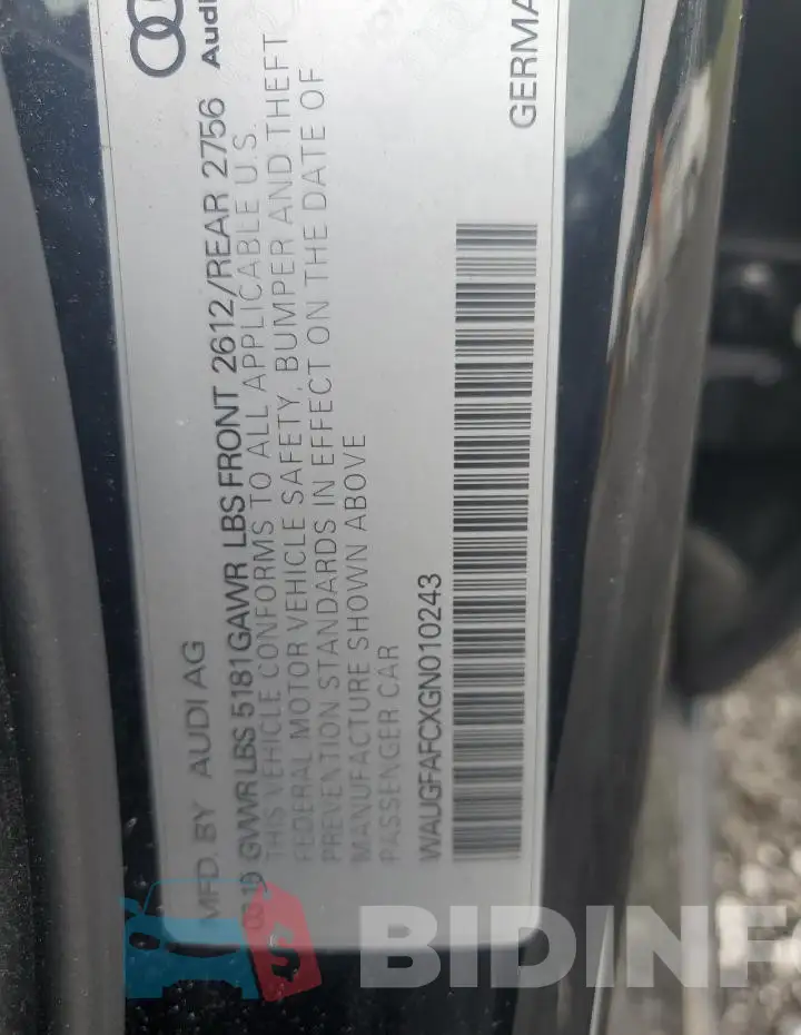 WAUGFAFCXGN010243 Photo# 12
