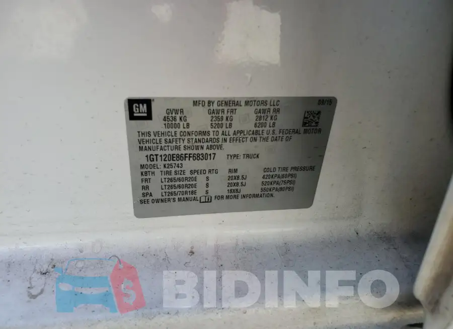 1GT120E86FF683017 Photo# 12